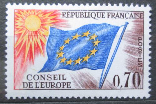 Poštovní známka Francie 1969 Vlajka EU, služební Mi# 14