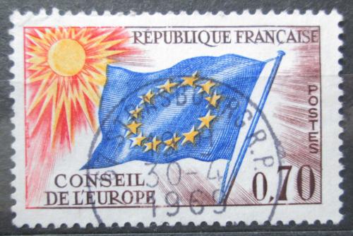 Potovn znmka Francie 1969 Vlajka EU, sluebn Mi# 14