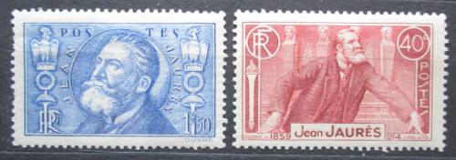 Poštovní známky Francie 1936 Jean Jaurès, politik TOP SET Mi# 324-25 Kat 25€