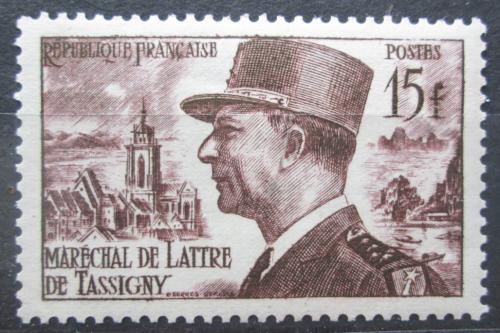 Poštovní známka Francie 1952 Generál Jean de Lattre de Tassigny Mi# 938