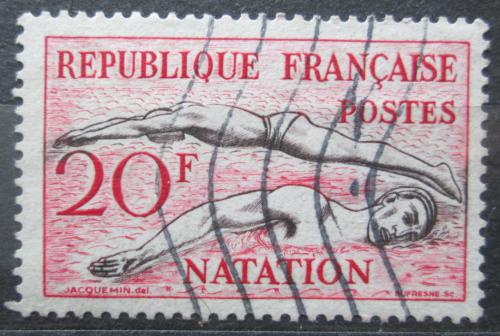Poštovní známka Francie 1953 Plavání Mi# 978