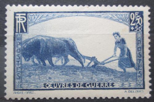Poštovní známka Francie 1940 Farmáøka s pluhem Mi# 470 Kat 18€