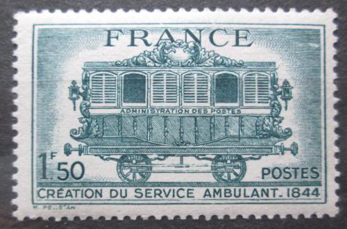 Poštovní známka Francie 1944 Poštovní vagón Mi# 622