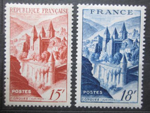 Poštovní známky Francie 1947-48 Opatství Conques Mi# 823-24 Kat 8.50€