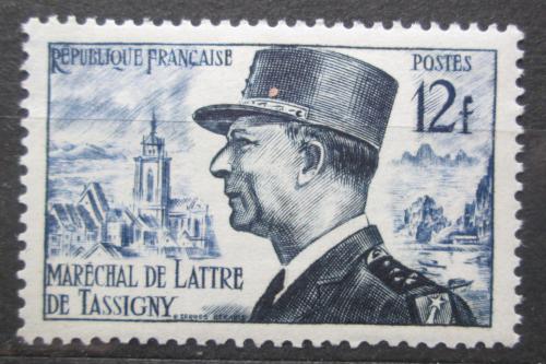 Poštovní známka Francie 1954 Maršál Jean de Lattre de Tassigny Mi# 1002