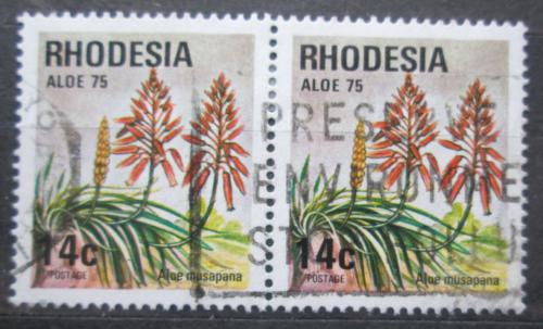 Poštovní známky Rhodésie 1975 Aloe musapana pár Mi# 164