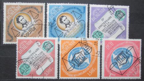Poštovní známky Burundi 1963 Deklarace lidských práv, 15. výroèí Mi# 74-79