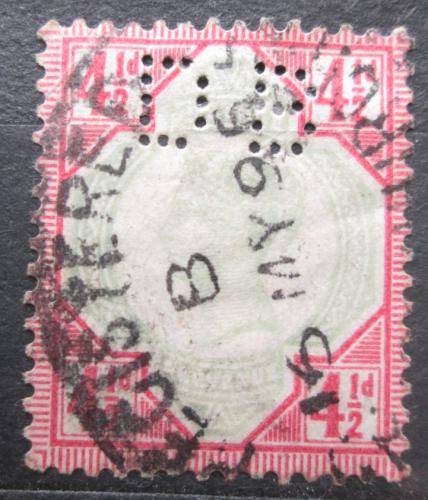 Poštovní známka Velká Británie 1887 Královna Viktorie perfin Mi# 92 Kat 35€