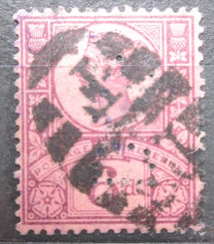 Poštovní známka Velká Británie 1887 Královna Viktorie perfin Mi# 94 Kat 8€