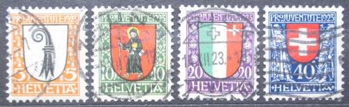 Poštovní známky Švýcarsko 1923 Znaky mìst TOP SET Mi# 185-88 Kat 70€
