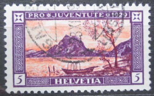 Poštovní známka Švýcarsko 1929 Luganské jezero, Pro Juventute Mi# 235