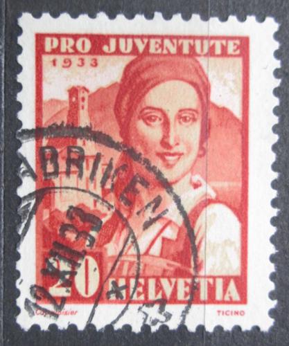 Poštovní známka Švýcarsko 1933 Lidový kroj, Pro Juventute Mi# 268