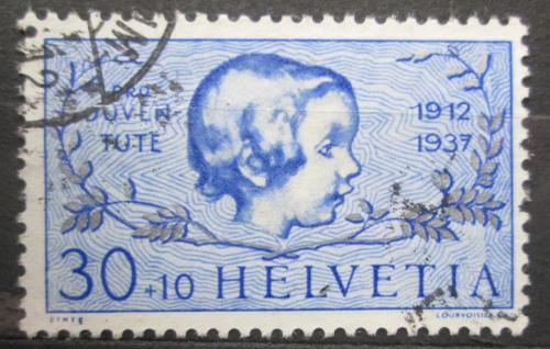 Poštovní známka Švýcarsko 1937 Hlava dívky, Pro Juventute Mi# 317 Kat 7€