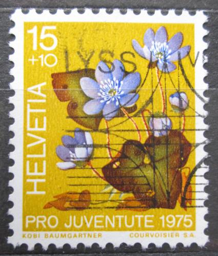 Poštovní známka Švýcarsko 1975 Jaterník podléška, Pro Juventute Mi# 1063