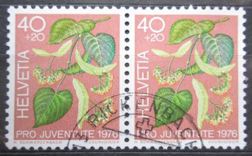 Poštovní známky Švýcarsko 1976 Lípa velkolistá pár, Pro Juventute Mi# 1084