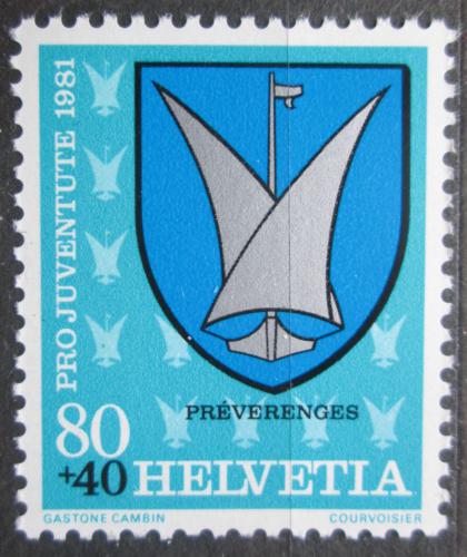 Poštovní známka Švýcarsko 1981 Znak Préverenges, Pro Juventute Mi# 1213