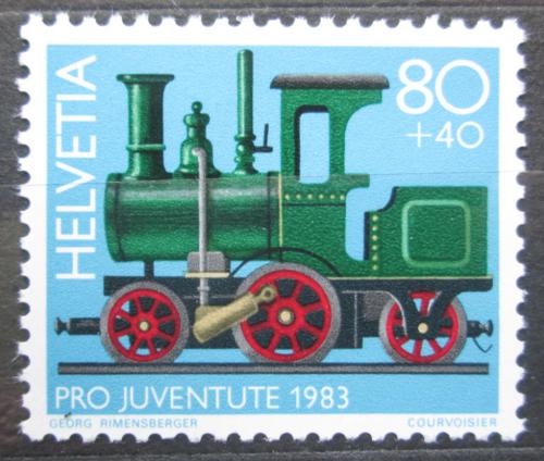 Poštovní známka Švýcarsko 1983 Parní lokomotiva, Pro Juventute Mi# 1263
