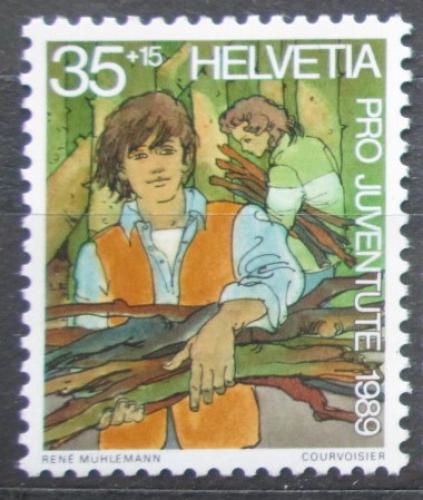 Poštovní známka Švýcarsko 1989 Sociální kontakt, Pro Juventute Mi# 1405