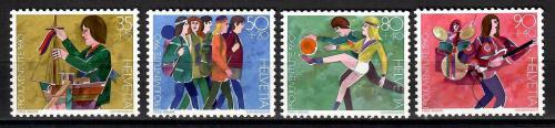 Poštovní známky Švýcarsko 1990 Aktivity mládeže, Pro Juventute Mi# 1431-34 Kat 5.50€