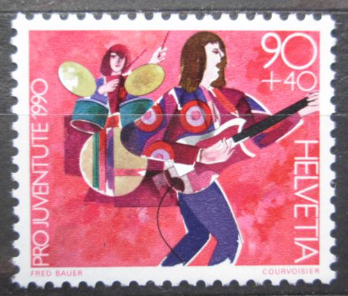 Poštovní známka Švýcarsko 1990 Hudební skupina, Pro Juventute Mi# 1434