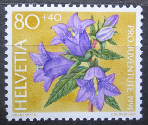 Poštovní známky Švýcarsko 1991 Zvonek kopøivolistý, Pro Juventute Mi# 1457