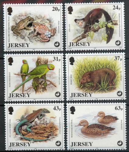Poštovní známky Jersey 1997 Fauna, WWF Mi# 799-804 Kat 8.50€