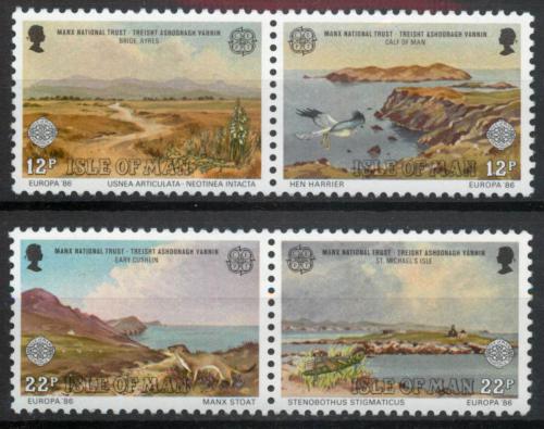Poštovní známky Ostrov Man 1986 Evropa CEPT, ochrana pøírody Mi# 307-10