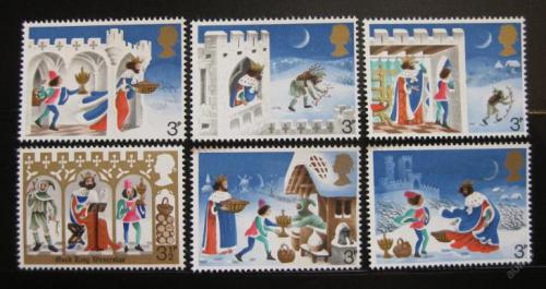 Poštovní známky Velká Británie 1973 Vánoce Mi# 639-44 