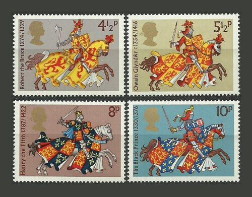 Poštovní známky Velká Británie 1974 Králové støedovìku Mi# 654-57