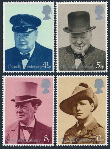 Poštovní známky Velká Británie 1974 Winston Churchill Mi# 659-62