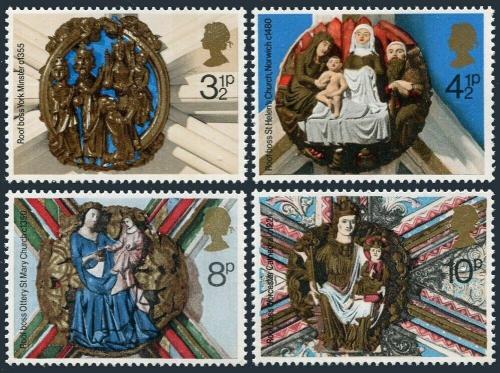 Poštovní známky Velká Británie 1974 Vánoce Mi# 663-66