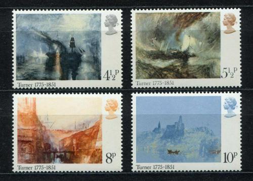 Poštovní známky Velká Británie 1975 Umìní, William Turner Mi# 669-72