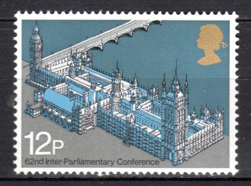 Poštovní známka Velká Británie 1975 Budova parlamentu ve Westminsteru Mi# 686