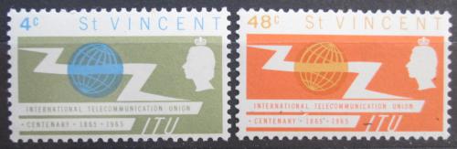 Poštovní známky Svatý Vincenc 1965 ITU, 100. výroèí Mi# 203-04