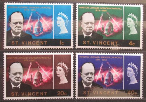 Poštovní známky Svatý Vincenc 1966 Winston Churchill Mi# 220-23 Kat 5.50€