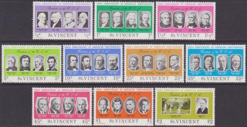 Poštovní známky Svatý Vincenc 1975 Ameriètí prezidenti Mi# 411-20