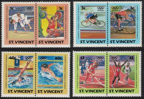 Poštovní známky Svatý Vincenc 1984 LOH Los Angeles Mi# 748-55