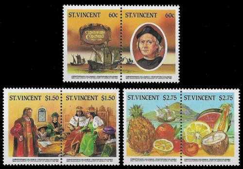 Poštovní známky Svatý Vincenc 1986 Objevení Ameriky, Kolumbus Mi# 909-14 Kat 10€