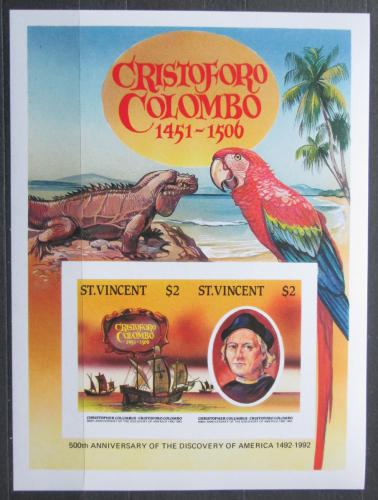 Poštovní známky Svatý Vincenc 1986 Kryštof Kolumbus neperf. Mi# N/N