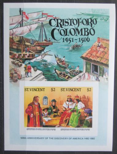 Poštovní známky Svatý Vincenc 1986 Kryštof Kolumbus neperf. Mi# N/N