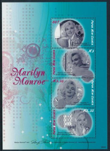 Poštovní známky Papua Nová Guinea 2008 Marilyn Monroe Mi# Block 65 Kat 10€