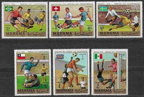 Poštovní známky Manáma 1970 MS ve fotbale Mi# 262-67