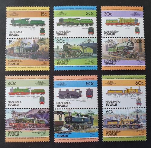 Poštovní známky Tuvalu Nanumea 1984 Lokomotivy Mi# 1-12 Kat 9€
