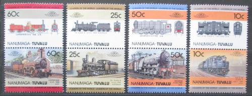 Poštovní známky Tuvalu Nanumaga 1984 Lokomotivy Mi# 33-40 Kat 7.50€