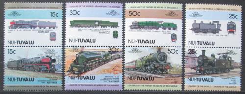 Poštovní známky Tuvalu Nui 1984 Lokomotivy Mi# 1-8
