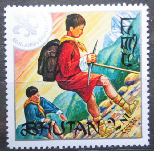 Poštovní známka Bhútán 1971 Skauti Mi# 484