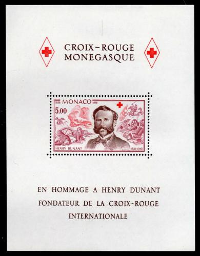 Poštovní známka Monako 1978 Henri Dunant Mi# Block 13
