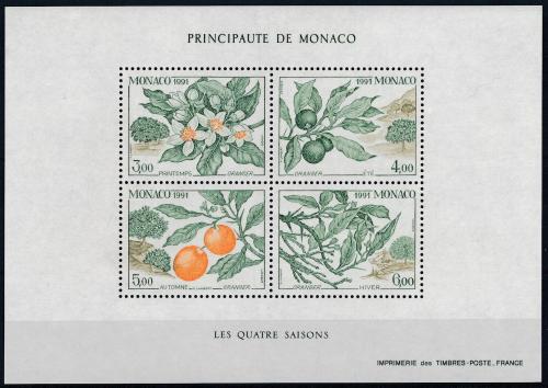 Poštovní známky Monako 1991 Pomeranèe Mi# Block 52 Kat 10€