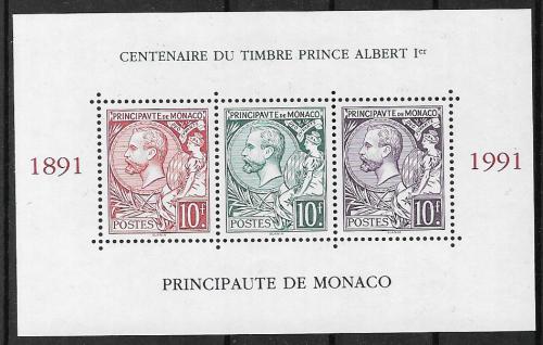Poštovní známky Monako 1991 Kníže Rainier I. Mi# Block 51 Kat 12€