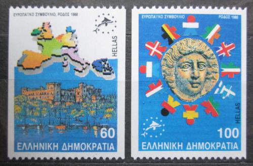 Poštovní známky Øecko 1988 Evropská unie Mi# 1715-16 C Kat 8.50€